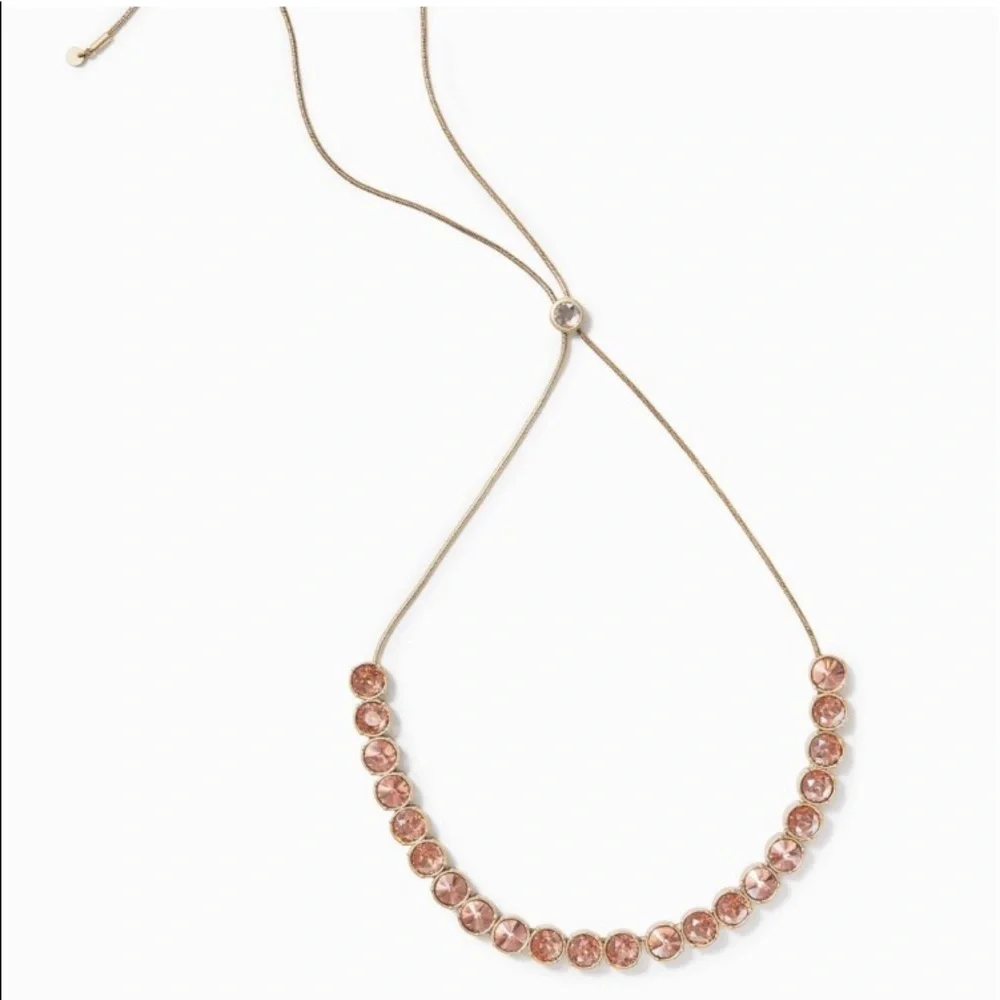 Stella & Dot | Champagne Peach + Vintage Gold Retired Vida Pulley Neckla… - Picture 4 of 8